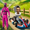 Гонки на картах: Игра в кальмара и Скибиди унитаз онлайн