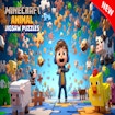 Пазлы с животными в стиле Minecraft