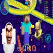 Змея Skibidi в туалете в Minecraft