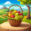 Испытание с корзиной для фруктов