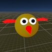 Птица в полёте 3D
